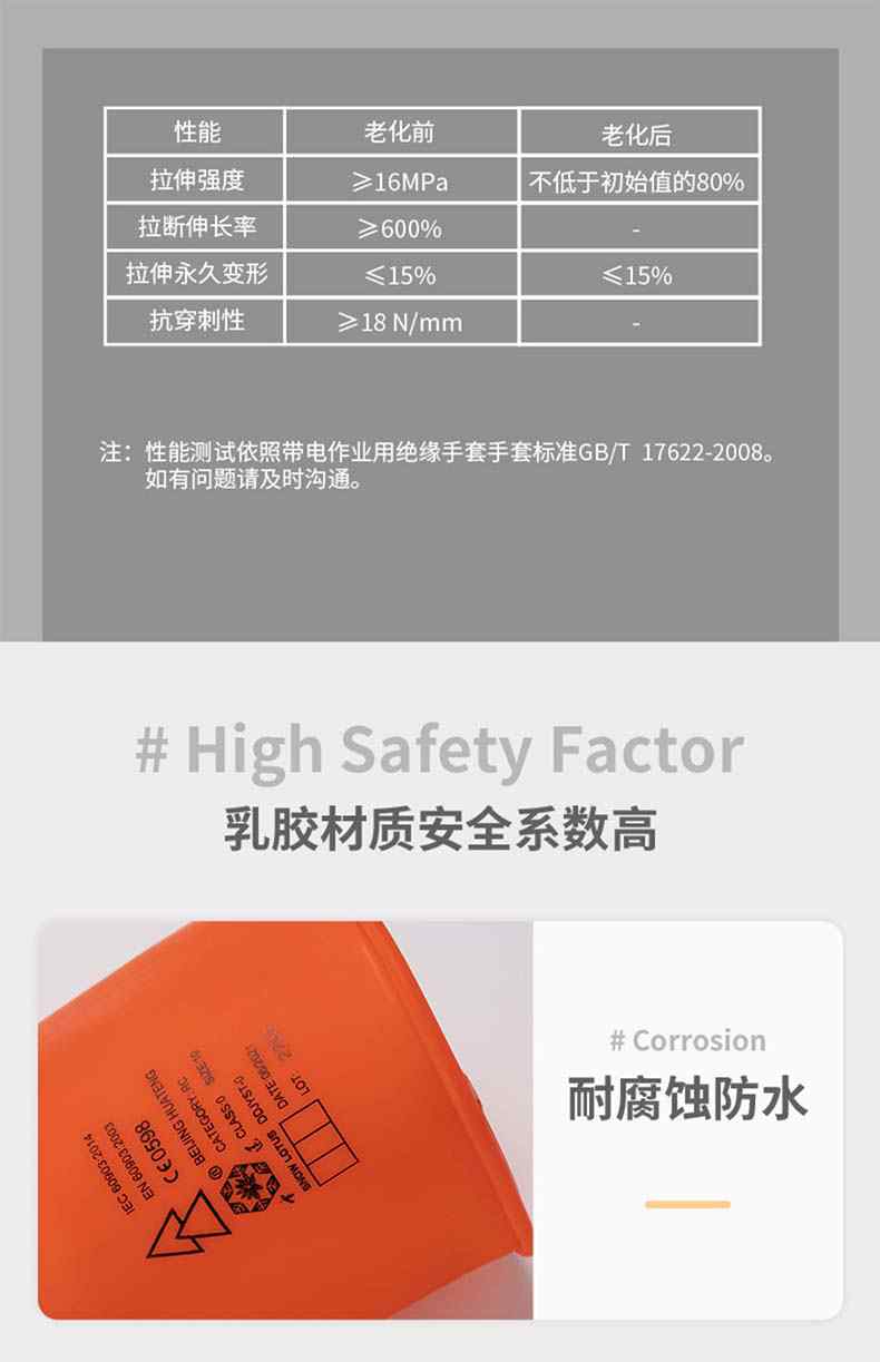 雪蓮1級7500V橙色天然乳膠絕緣工業手套4.jpg